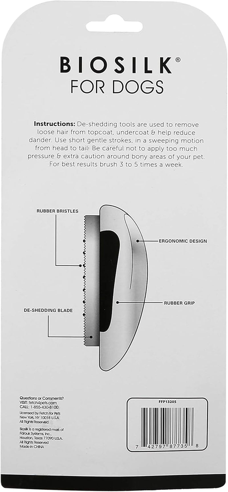 2-In-1 Palm Deshedding and Massage Brush for Dogs of All Coat Types