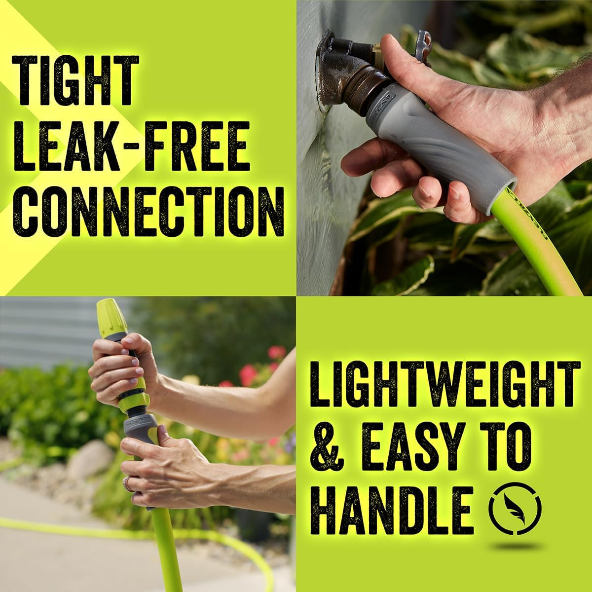 Garden Lead-In Hose with Swivelgrip, 5/8 In. X 10 Ft., Lightweight All-Weather Water Hose, Durable and Flexible, Leak-Free Connections