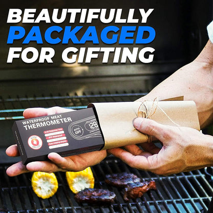 Instant Read Meat Thermometer for Grill and Cooking. Best Waterproof Ultra Fast Thermometer with Backlight & Calibration. Digital Food Probe for Kitchen, Outdoor Grilling and BBQ! Blue