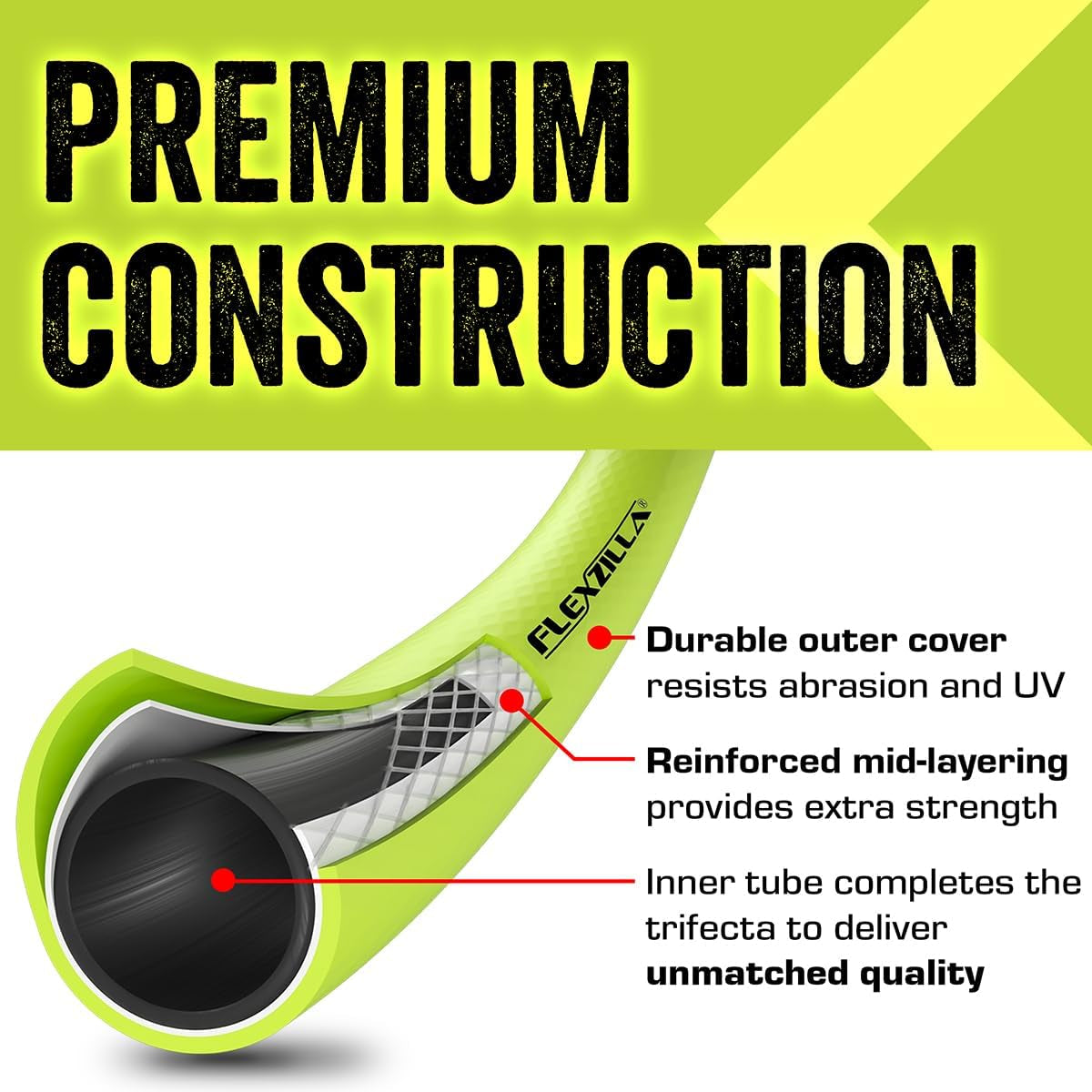 Garden Lead-In Hose with Swivelgrip, 5/8 In. X 10 Ft., Lightweight All-Weather Water Hose, Durable and Flexible, Leak-Free Connections